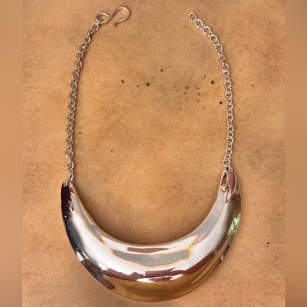 RLM Robert Lee Morris Crescent Moon Bronze Necklace